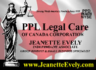 PPL Legal Care of Canada Corporation, Jeanette Evely - Independant Associate